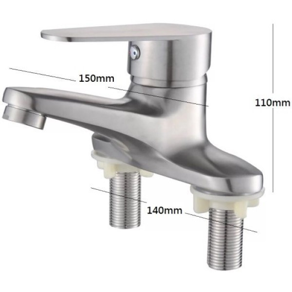 【日成】臉盆冷熱龍頭 不銹鋼材質 Rech-24 