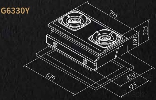 【日成】櫻花牌 聚熱焱 安全爐 G6330Y 嵌入式瓦斯爐 