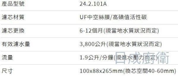 【日成】諾得 雙道淨水器+加熱器 (UF中空絲膜+前置樹脂) 101-500+NEX-25A1 