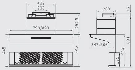 【日成】櫻花牌近吸型.隱藏式油煙機 R-7352 進煙口自動下降 