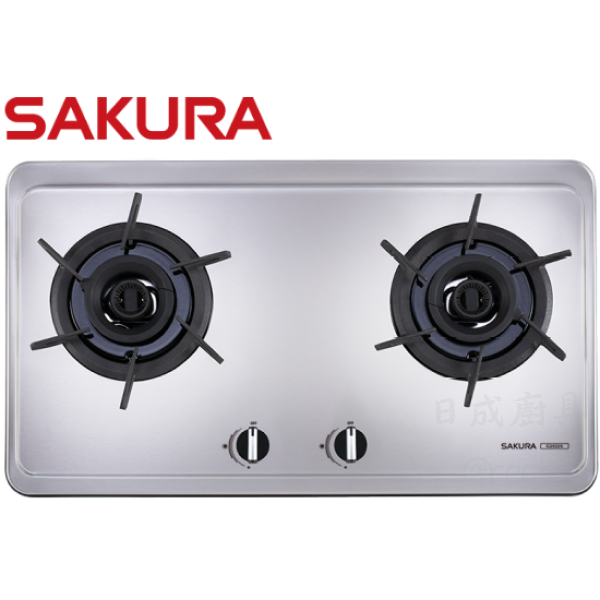 【日成】櫻花牌二口檯面爐 不銹鋼面板 G2922S 檯面式瓦斯爐 桃園廚具,日成,日成廚衛生活館,日成廚具,廚具,櫻花,瓦斯爐,檯面爐,甜甜價,優惠