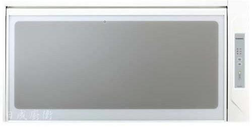 莊頭北 TOPAX TD-3103WXL 懸掛式烘碗機，90公分白色強化玻璃面板門片，正面全景展示，具備臭氧殺菌功能與觸控面板。