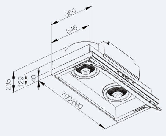 【日成】莊頭北90cm隱藏式油煙機 TR-5765A(90cm) 變頻馬達.玻璃觸控 