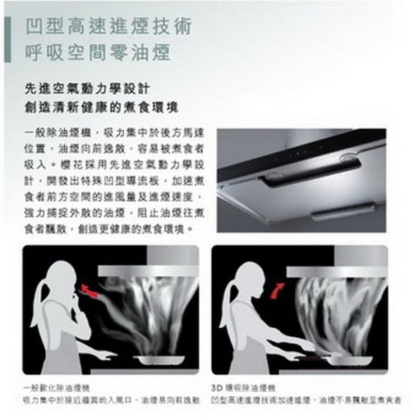 【日成】櫻花牌80cm環吸系列.渦輪變頻.倒T式歐化除油煙機 DR-7786BSL 