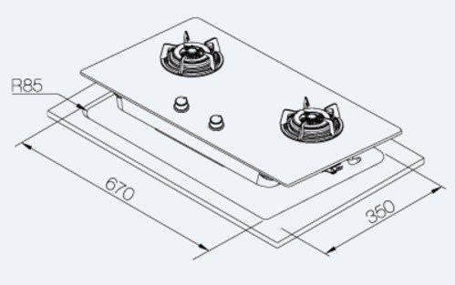 【日成】莊頭北二口檯面爐 玻璃面板 內焰檯面式瓦斯爐 TG-8603AG 