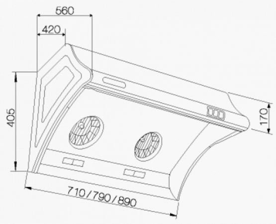 【日成】莊頭北70cm斜背式排油煙機 TR-5303C(70cm) 