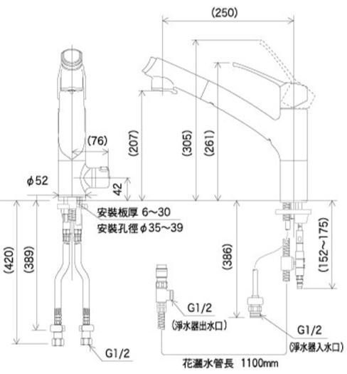 【日成】KVK 日本原裝 KM5031T-5 廚房單槍伸縮龍頭 桃園廚具,日成,日成廚衛生活館,日成廚具,廚具,KVK,水龍頭,伸縮龍頭,廚房龍頭,甜甜價