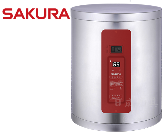 櫻花EH-0810M6掛壁型8加侖儲熱式電熱水器白底圖,日成廚具