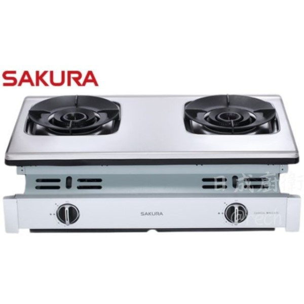 【日成】櫻花牌 聚熱焱雙炫火 嵌入式瓦斯爐 G6902A 