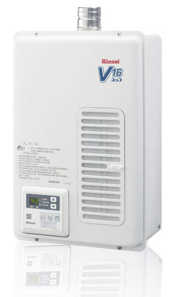 REU-V1611WFA-TR熱水器-林內-日本原裝進口-強制排氣-強排-桃園熱水器-數位液晶控制-16公升超大出水量