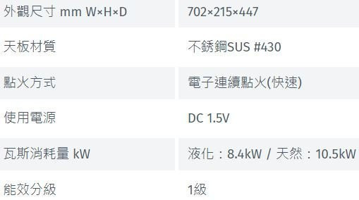 【日成】林內牌 台爐 彩焱不銹鋼雙口爐 RTS-L270S 
