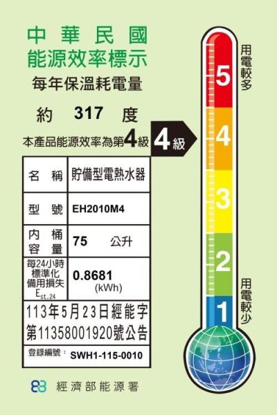 【日成】櫻花牌20加侖.落地型 EH-2010M4 儲熱式電熱水器  定溫系列 桃園廚具,日成,日成廚具生活館,日成廚具,桃園熱水器,廚具店,櫻花,電熱水器,定溫ㄝ甜甜價