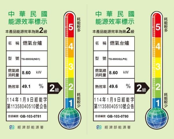 【日成】莊頭北二口檯面爐 TG-8503GB 黑玻璃面板 檯面式瓦斯爐 