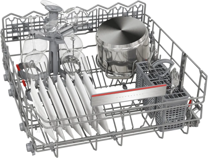 SMV8ZCX00X-洗碗機-BOSCH-全嵌式-110V-14人份-沸石烘乾-Auto全自動洗程-碗盤架外觀