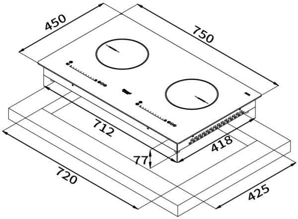 【日成】林內牌雙口IH感應爐 RB-2231HA 