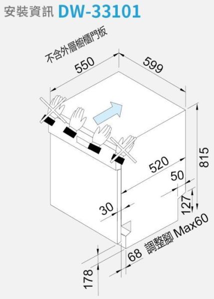 【日成】best貝斯特 洗碗機全嵌式 DW-33101 內附濾心220V-13人份 桃園廚具行,桃園廚具店,best洗碗機,全嵌式洗碗機,13人份洗碗機
