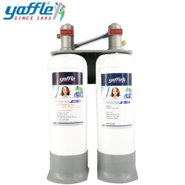 WF-72501P淨水器-雙道-日本-亞爾浦-yaffle-15種物質去除-使用304不銹鋼接頭-304不鏽鋼接頭-抑制細菌