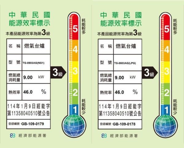 【日成】莊頭北二口檯面爐 玻璃面板 內焰檯面式瓦斯爐 TG-8603AG 