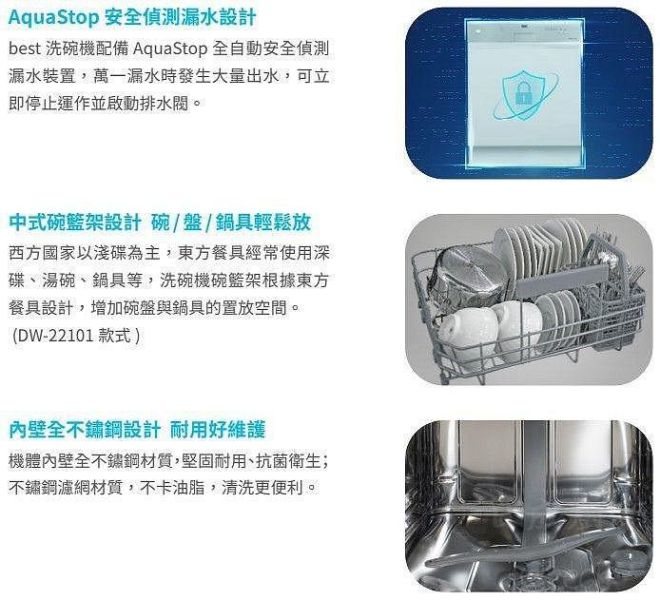 【日成】best半嵌式洗碗機 110V 12人份 G2316 