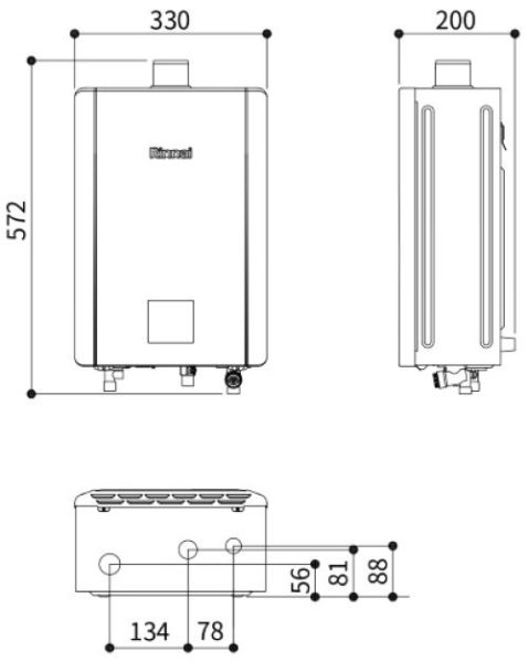 【日成】林內牌 13L RUA-D1300WF 數位恆溫強制排氣熱水器 桃園廚具,日成,日成廚衛,日成廚衛生活館,日成廚具,廚具,桃園熱水器,熱水器,贈送禮劵,優惠價
