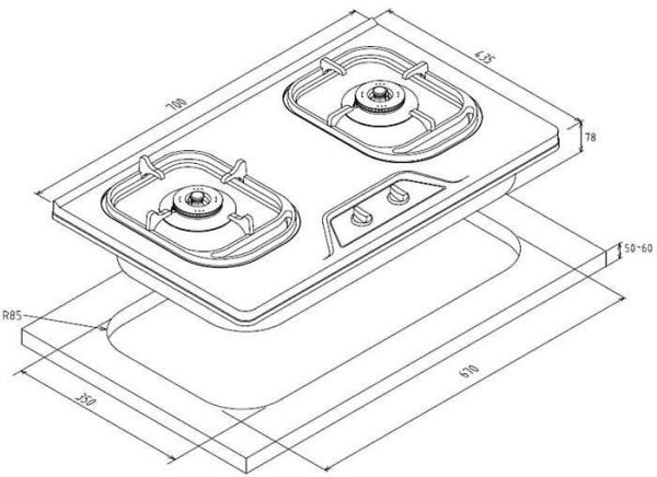 【日成】豪山牌 檯面式瓦斯爐 ST-2190P 琺瑯面板 
