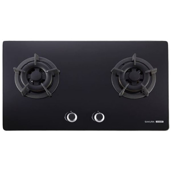 【日成】櫻花-二口 G2522GB 小面板.易清玻璃檯面爐 黑玻 桃園廚具,日成,日成廚衛,日成廚衛生活館,廚具行,日成廚具,櫻花,黑玻璃,瓦斯爐,甜甜價