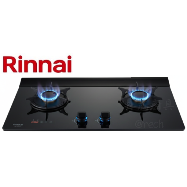 【日成】林內牌檯面爐 彩焱 RB-L2620G(B) 玻璃雙口爐 