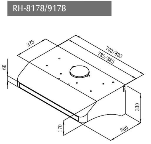 【日成】林內牌.90cm.深罩式.直流變頻.排油煙機 RH-9178 