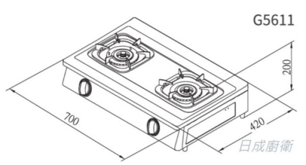 【日成】櫻花牌 傳統式瓦斯爐/台爐 G5611 三環銅爐頭安全爐 桃園廚具,日成,日成廚衛生活館,日成廚具,廚具,櫻花牌,瓦斯爐,台爐,三環銅爐頭,甜甜價