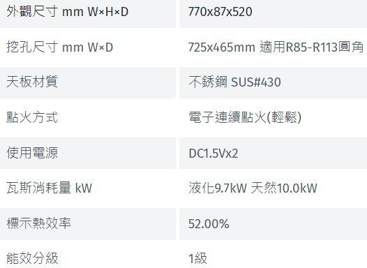 【日成】林內牌檯面三口爐.緻溫 RB-A3760S 定時定溫.不銹鋼 