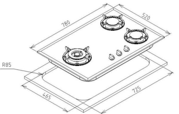 【日成】豪山牌 SB-3205 三口玻璃檯面爐 二級能效 黑玻璃面板 桃園廚具,日成,日成廚衛,日成廚衛生活館,廚具行,日成廚具,豪山,瓦斯爐,檯面式,黑色玻璃