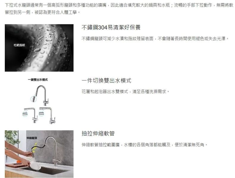 【日成】美國RECO 103606-B 廚房龍頭.伸縮.不銹鋼材質 有花灑.保修5年 桃園廚具,日成,日成廚衛,日成廚衛生活館,日成廚具,廚具行,廚房,伸縮龍頭,優惠,享甜甜價