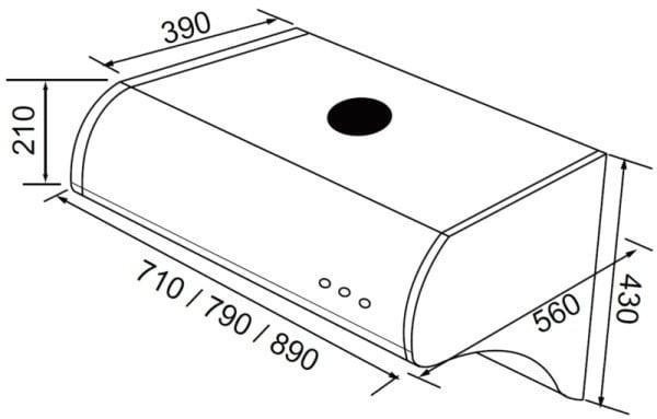 【日成】喜特麗70CM斜背排油煙機 JT-1991S 