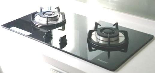 【日成】林內牌二口檯面爐 黑玻璃面板 防漏爐頭  RB-202GH(B) 