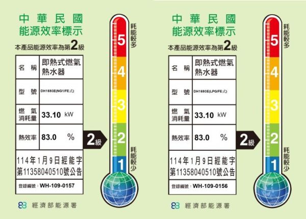 【日成】櫻花16L DH-1693E 渦輪增壓智能恆溫熱水器 