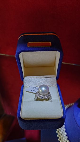 天然澳白珍珠戒指 (13-13.5mm) 