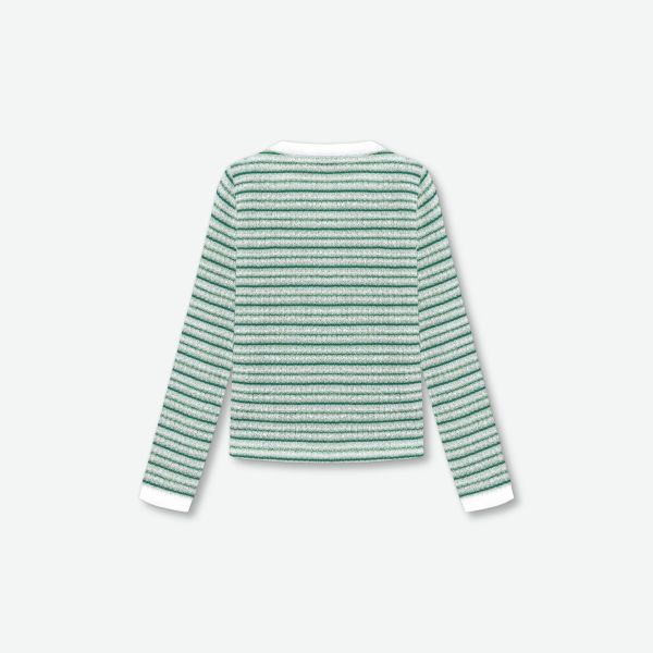 René Ginza - 15th Anniversary Collection - SWEET SUMMER GARDEN-Knit Tweed Cardigan-Green 
