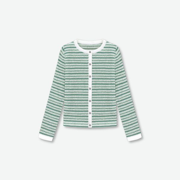 René Ginza - 15th Anniversary Collection - SWEET SUMMER GARDEN-Knit Tweed Cardigan-Green 
