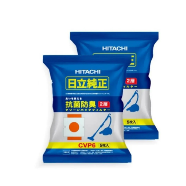【HITACHI 日立】CVP6(10入)2包  吸塵器專用抗菌防臭集塵紙袋 