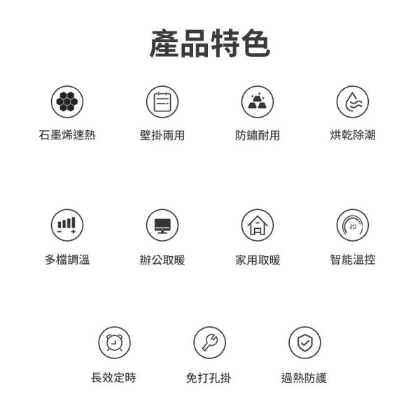 【PHILIPS 飛利浦】AHR3126FX  石墨烯壁掛暖風機 PHILIPS 飛利浦,AHR3126FX,石墨烯壁掛暖風機,石墨烯加熱,居浴兩用款,兩檔調溫度,金亞家電