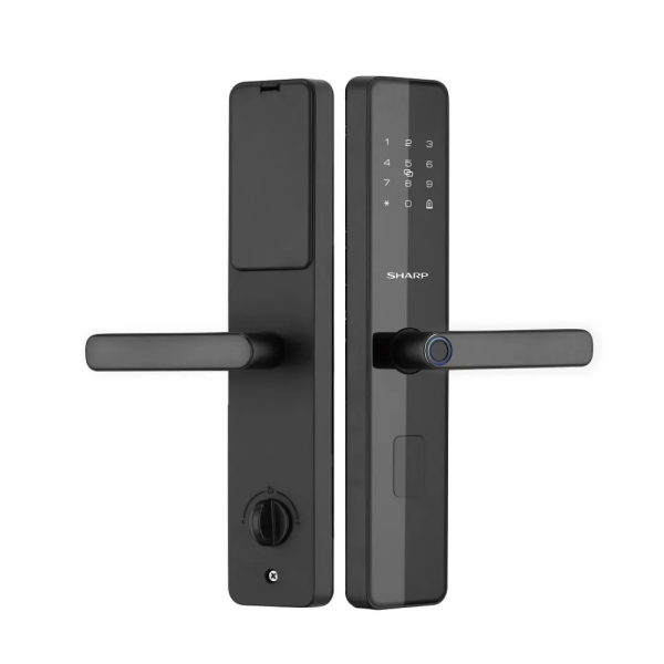 【SHARP夏普】 Tiko One 指紋四合一電子鎖 Tiko One SHARP夏普,Tiko One,Tiko One 指紋四合一電子鎖,AI指紋智慧電子鎖,指紋、密碼、卡片、鑰匙四合一解鎖,半導體指紋辨識,快速感應解鎖；支援室內反鎖,避免兒童與寵物誤開,C級高安全鎖芯＋防撬警報,堅固耐用；適用全台九成以上門型,金亞家電