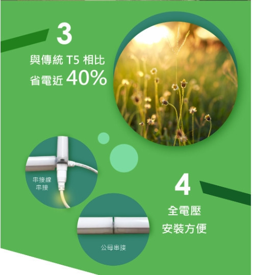 T5 一體式支架燈 