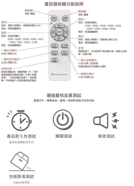 LED 四段 壁切 風姿雅緻遙控吸頂燈 