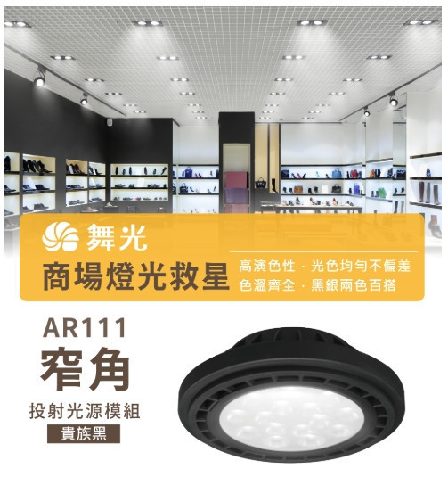 AR111 窄角投射光源模組-貴族黑 