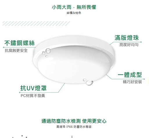 防水吸頂燈 