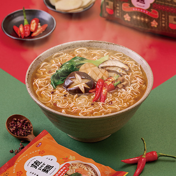 ㊙限量無酒版㊙｜蔬PER麵｜極麻天椒風味｜期間限定限量販售｜ 善善心、shineshineseed、蔬食、素食麵、素食泡麵、泡麵、台酒、蔬PER麵、super、極麻天椒、無肉、vegan、台酒