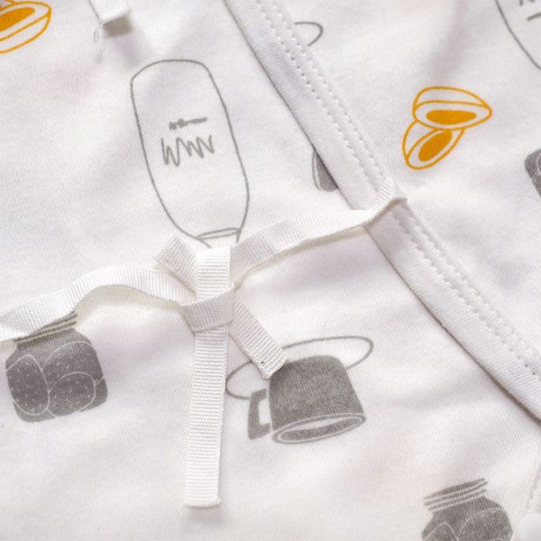 新生兒有機棉和尚服-牛奶瓶 有機棉,台灣製,新生兒,和尚服,紗布衣,肚衣,親生兒服飾,0-6個月,純棉,透氣寶寶衣