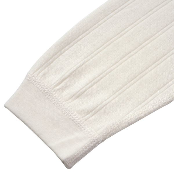 有機棉緹花連身衣-米白小熊 有機棉,秋冬寶寶衣,寶寶睡衣,一件式,嬰兒睡衣,台灣製造敏感肌衣服,透氣衣物,天然有機棉