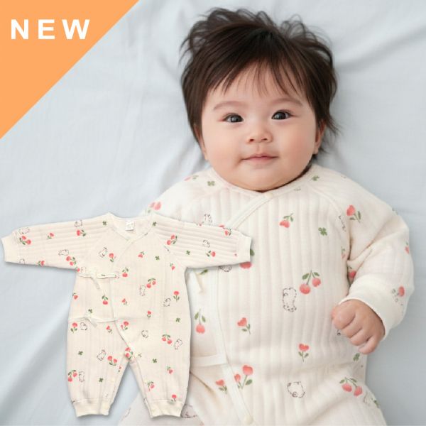新生兒有機棉鋪棉和尚服-兔兔小花 有機棉嬰兒服, 和尚服推薦, 台灣製童裝, 新生兒衣服, 鋪棉包屁衣, 嬰兒保暖內衣, 100%有機棉, 兔兔花卉童裝, 彌月禮物推薦, 寶寶開襟衫, 嬰兒天然材質, 抗敏嬰兒服, 冬季寶寶衣服, 初生兒必備, 優質台灣童裝