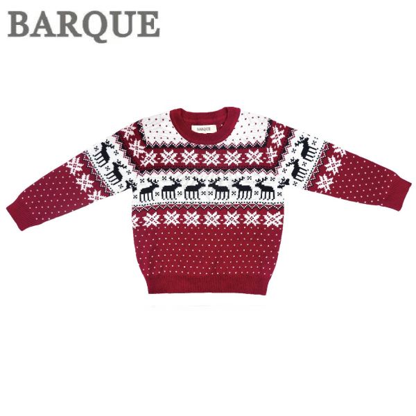 Fair Isle Sweater - Red BARQUE,針織衫,嬰兒針織,幼兒針織,針織衣,毛衣,保暖上衣